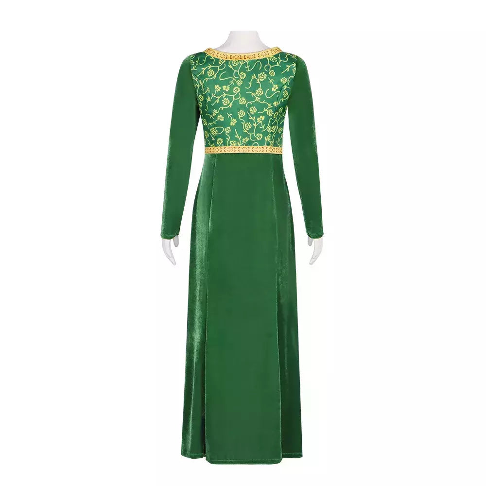 Anime princesa vestido verde fiona vestido shrek cosplay traje halloween fantasia festa terno roleplay para mulher adulta