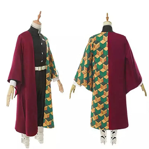 Anime demônio slayer kimetsu não yaiba tomioka giyuu cosplay traje terno uniformes trajes peruca criança adulto festa presente