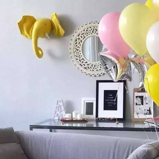 3D Animal Wall Mount for Children, Stuffed Toys for Kids, Nursery Wall, Home Decor Acessórios, Presentes de aniversário, Zebra, Elefante, Girafa