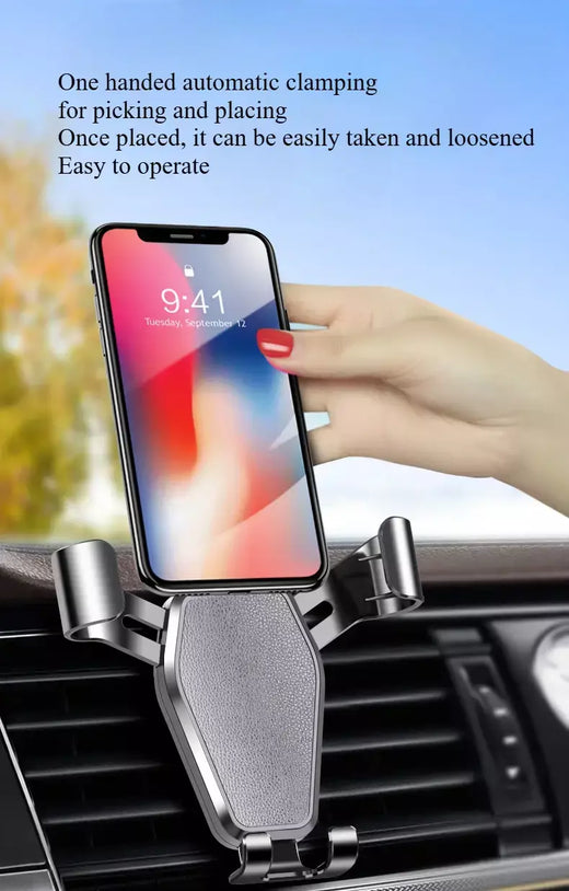 Suporte universal de gravidade para celular, clipe de ventilação de ar para carro, suporte para celular, suporte gps para iphone e samsung