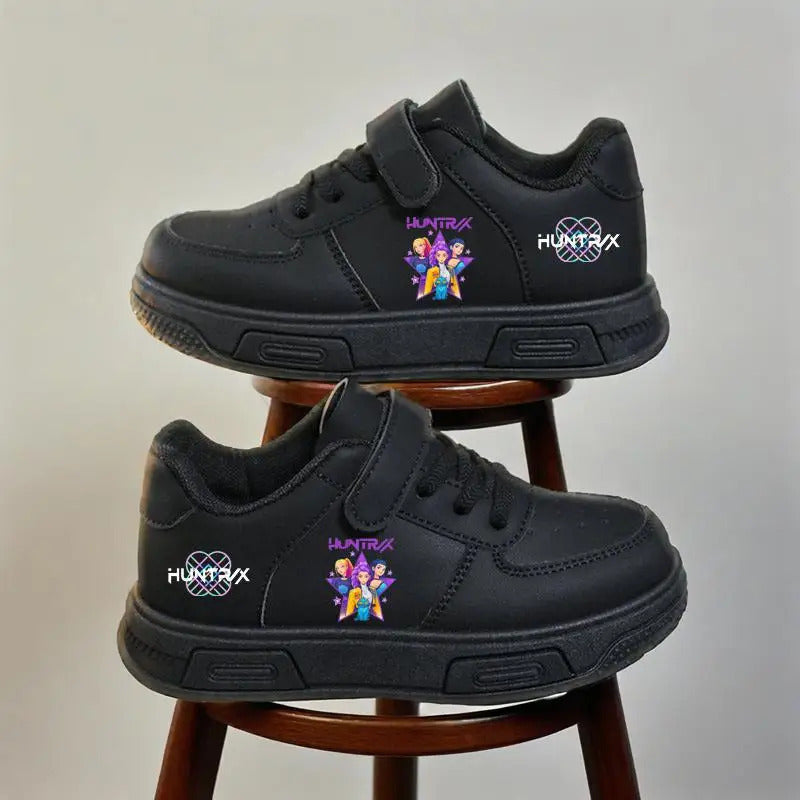 2025 kpop demon hunters crianças sapatos casuais outono dos desenhos animados crianças tênis para meninas bonito da criança estudante tênis de corrida presente