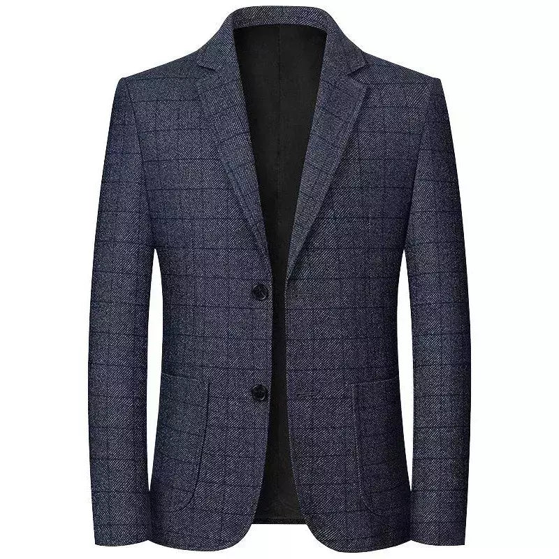 Blazers de negócios xadrez masculinos, roupas formais, ternos masculinos, jaquetas casuais, casacos, blazers slim fit, primavera, outono, tamanho 4XL, novo