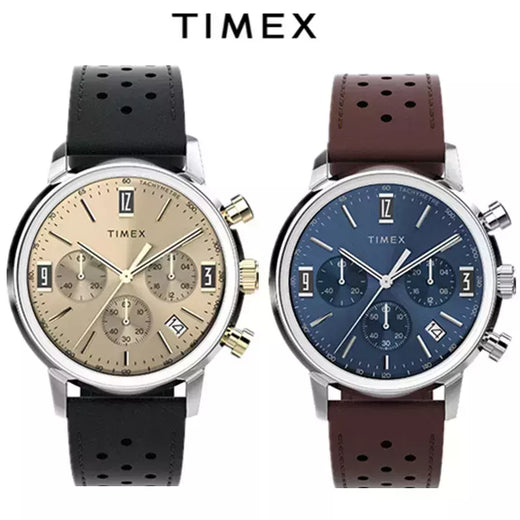 TIMEX-Men's Luxury Trend Quartz Watch, Impermeável, Multi Função, Fantasia, Redondo, Inoxidável, Três Olhos