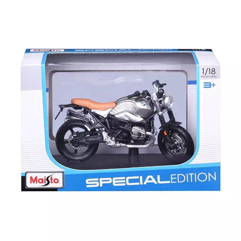 Maisto 1:18 bmw 1250gs r ninet scrambler tanque de combustível liga modelo da motocicleta genuíno estático diecast modelo colecionável presente brinquedo