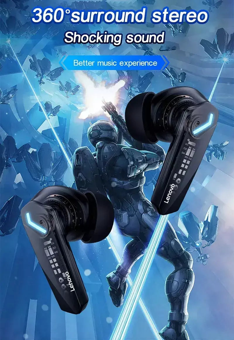 Lenovo-GM2 Pro 5.3 Fones de ouvido sem fio Bluetooth com microfone, fone de ouvido original, baixa latência auscultadores, HD Call, modo duplo, Gaming Headset