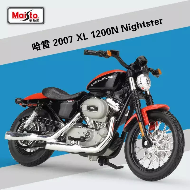 Maisto 1:18 harley davidson sportster ferro 883 liga clássico modelo da motocicleta diecast metal motocicleta modelo crianças brinquedos presente