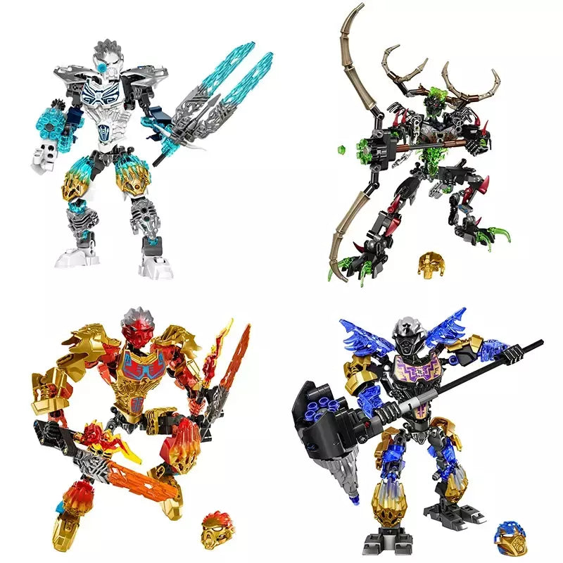 Bionicle Warriors Crânio Figuras de Ação Coleção Blocos de Construção Umarak Uxar Máscara Mestre Storm Beast Anime Tijolos Brinquedo Presentes para Crianças