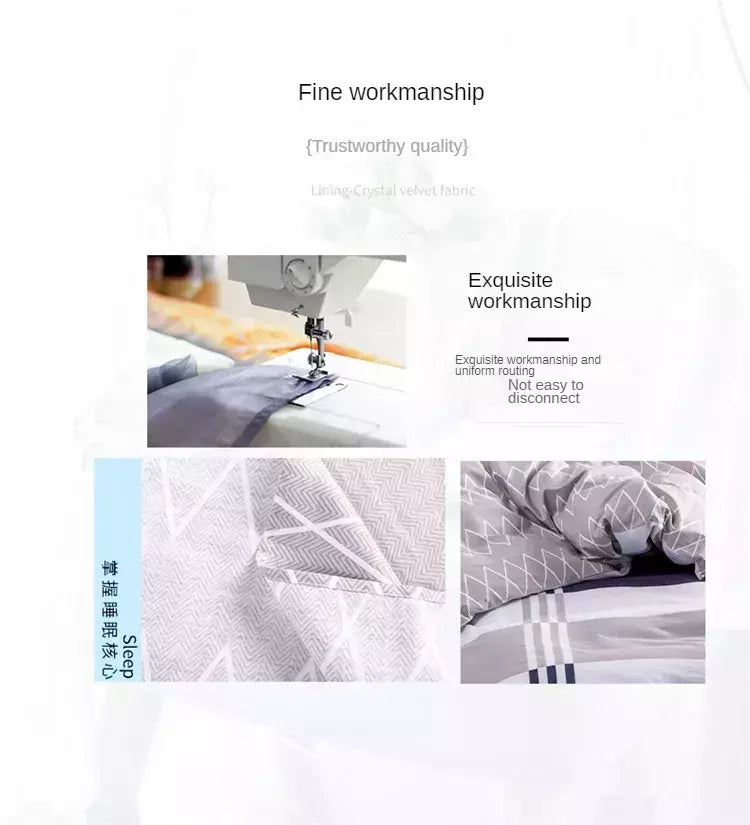 Listrado impressão algodão Duvet Cover Set, Soft Skin Friendly cama fronha, 1PC, 2PC, 3 PCs, 100% algodão