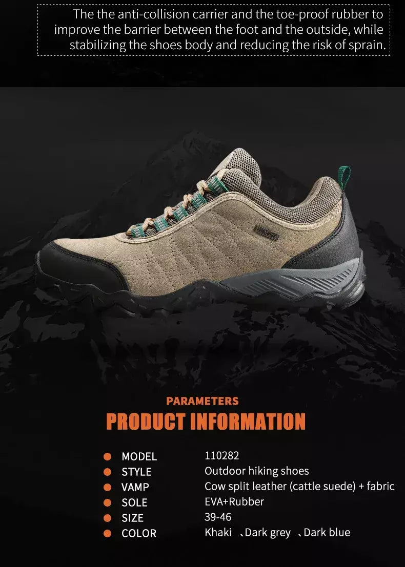 Humtto caminhadas sapatos dos homens de luxo designer inverno escalada trekking tênis para homens couro esportes ao ar livre trabalho homem sapatos 110282 Um