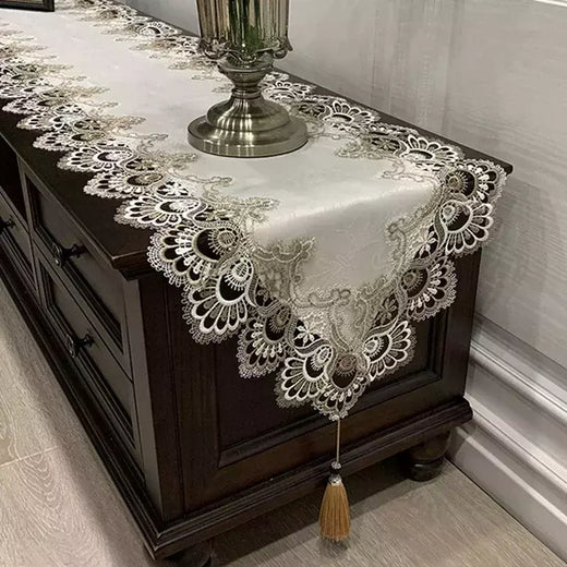 Toalha De Mesa De Renda De Flor Antiderrapante, Tampa De Mesa, Retângulo, Cozinha, Jantar, Café, Festa, Mesa, Decoração Do Armário