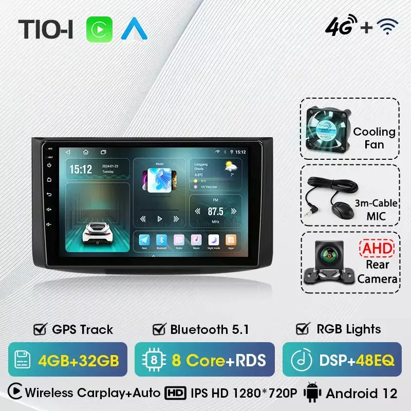 2din android 12 rádio do carro para chevrolet aveo t250 2006-2012 reprodutor multimídia carplay auto autoradio navigatore unidade principal estéreo