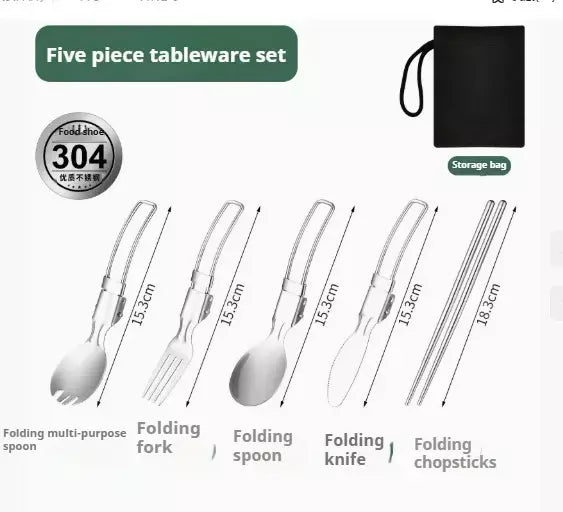 12 pçs conjunto de cozinha de acampamento de aventura panelas e frigideiras de acampamento conjunto de cozinha familiar não-tóxico 304 conjunto de utensílios de cozinha de aço inoxidável dobrável