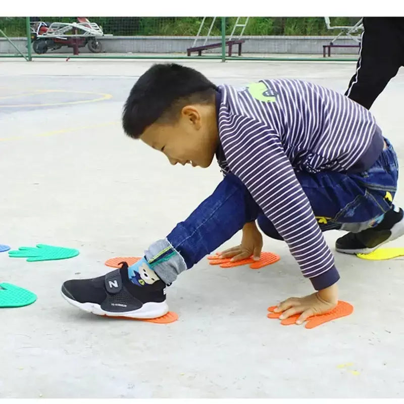 Crianças jogos criança mão pés sensorial jogar rastejando e salto atividade brinquedo jardim de infância diversão ao ar livre indoor spizeug kinder
