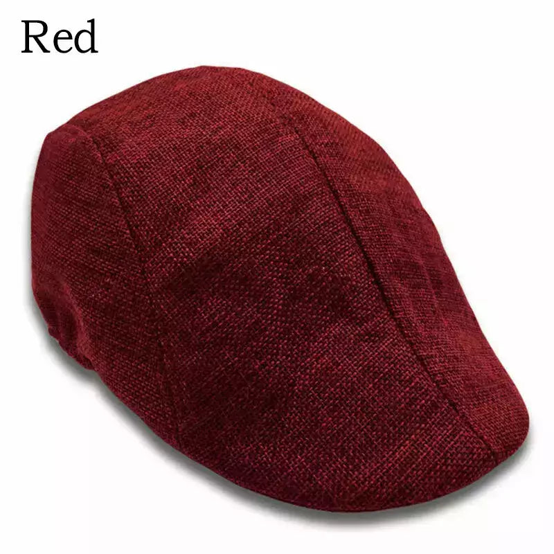 Boné de boinas de linho estilo britânico masculino, boné Gatsby Cabbie, moda clássica, vintage, verão, novo, outono, 2022