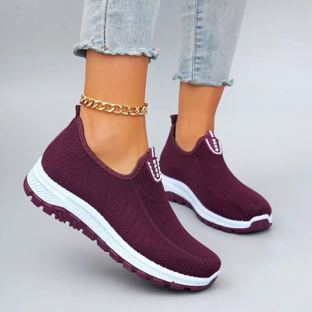 Verão feminino malha respirável sapatos planos sapatos femininos tênis casuais, liberação frete grátis