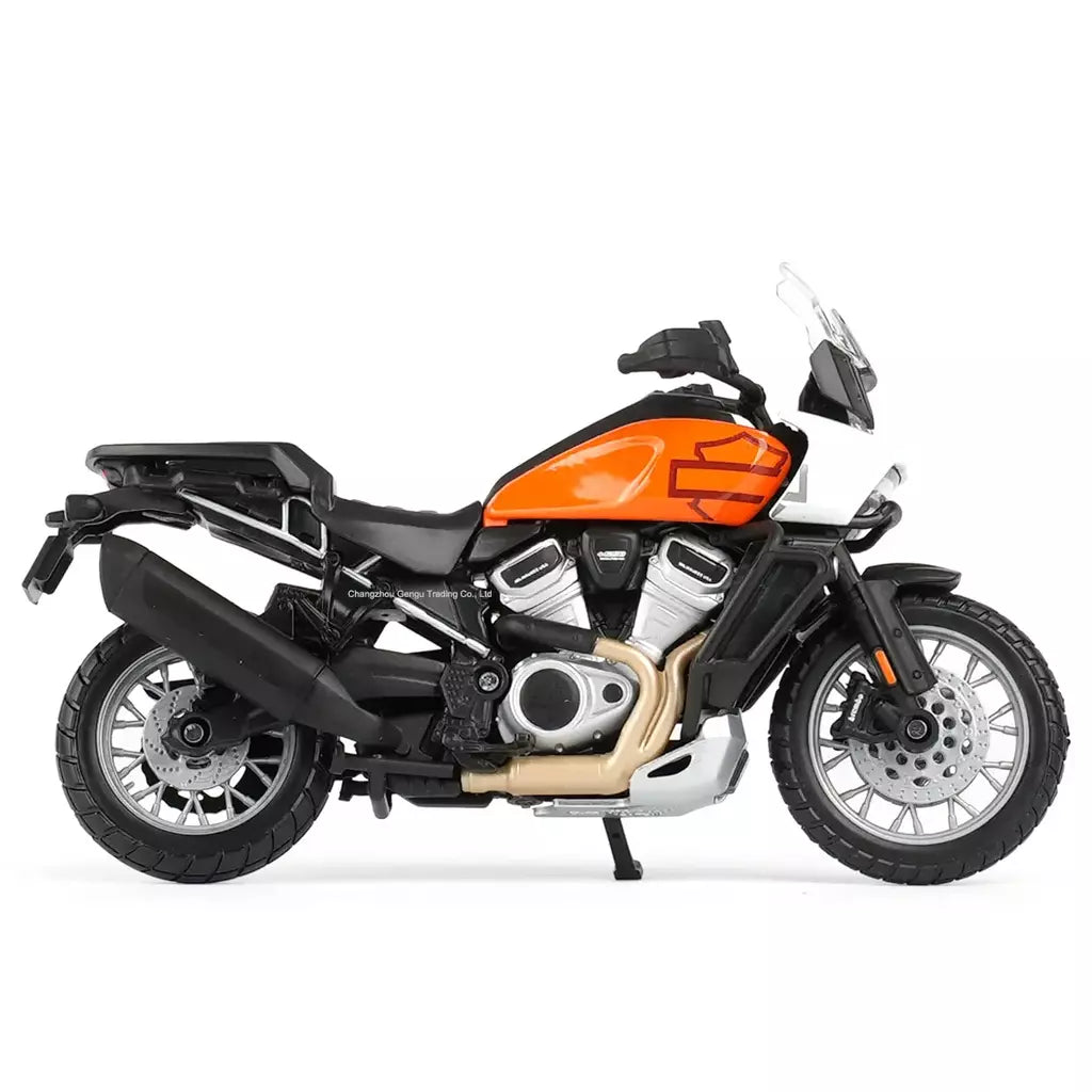 Maisto 1:18 Harley Davidson 2021 Pan America 1250 Veículos fundidos colecionáveis Hobbies Modelo de motocicleta Brinquedos