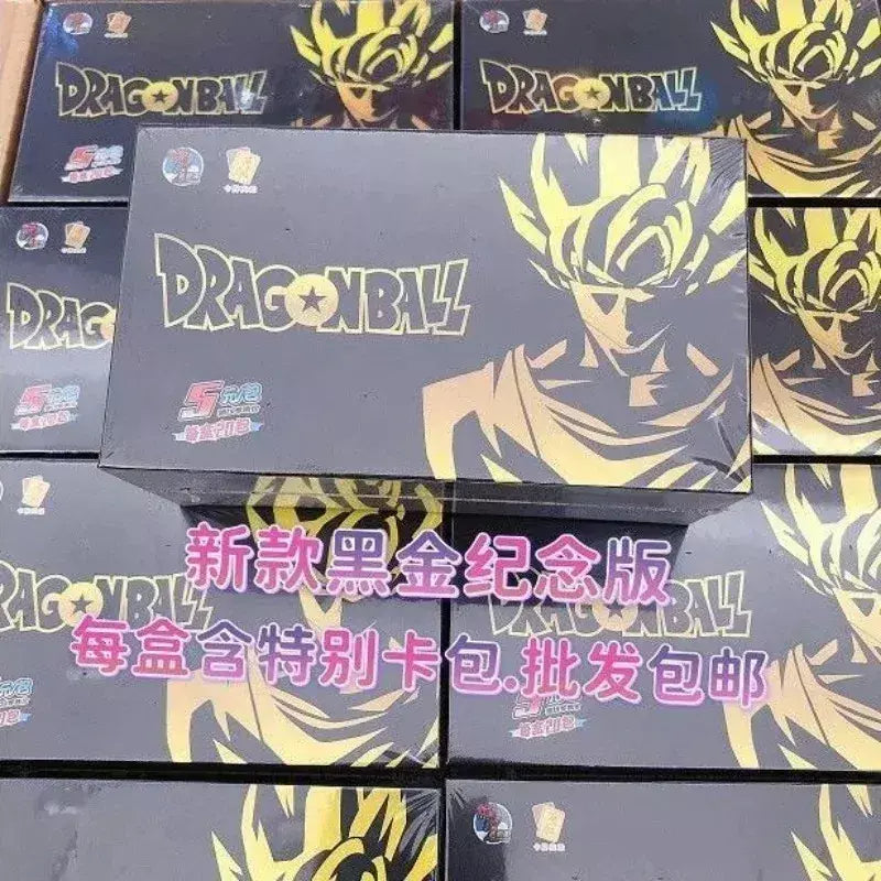 Cartão de edição comemorativa de Dragon Ball esconde ouro preto SSP anime genuíno em torno de cartão de brinquedo do Rei Macaco cartão de coleção de anime