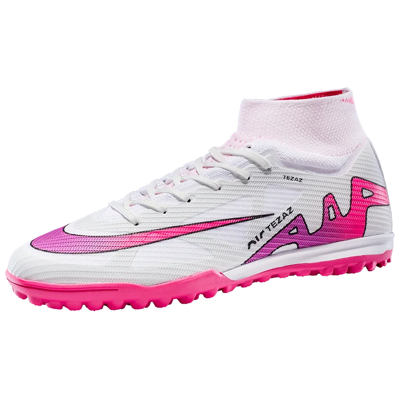 Sapatos de futebol masculino de sola FG, sapatos de gramado ao ar livre, grampos longos especiais, botas esportivas de equipe superior alta, resistência ao desgaste, tamanho 36-45