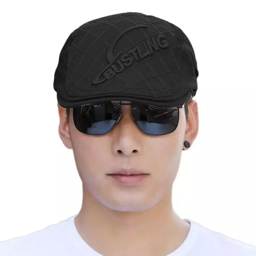 Chapéu de boina de algodão masculino, boina casual respirável de jornaleiro, boina de taxista, primavera, verão, outono