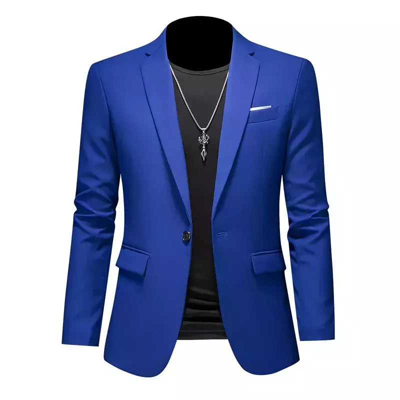 Blazer Casual de Negócios Masculino, Jaqueta Monocromática, Casacos Oversize, Smoking Masculino, Roupas de Marca, Roupas de Trabalho, Plus Size M-6XL