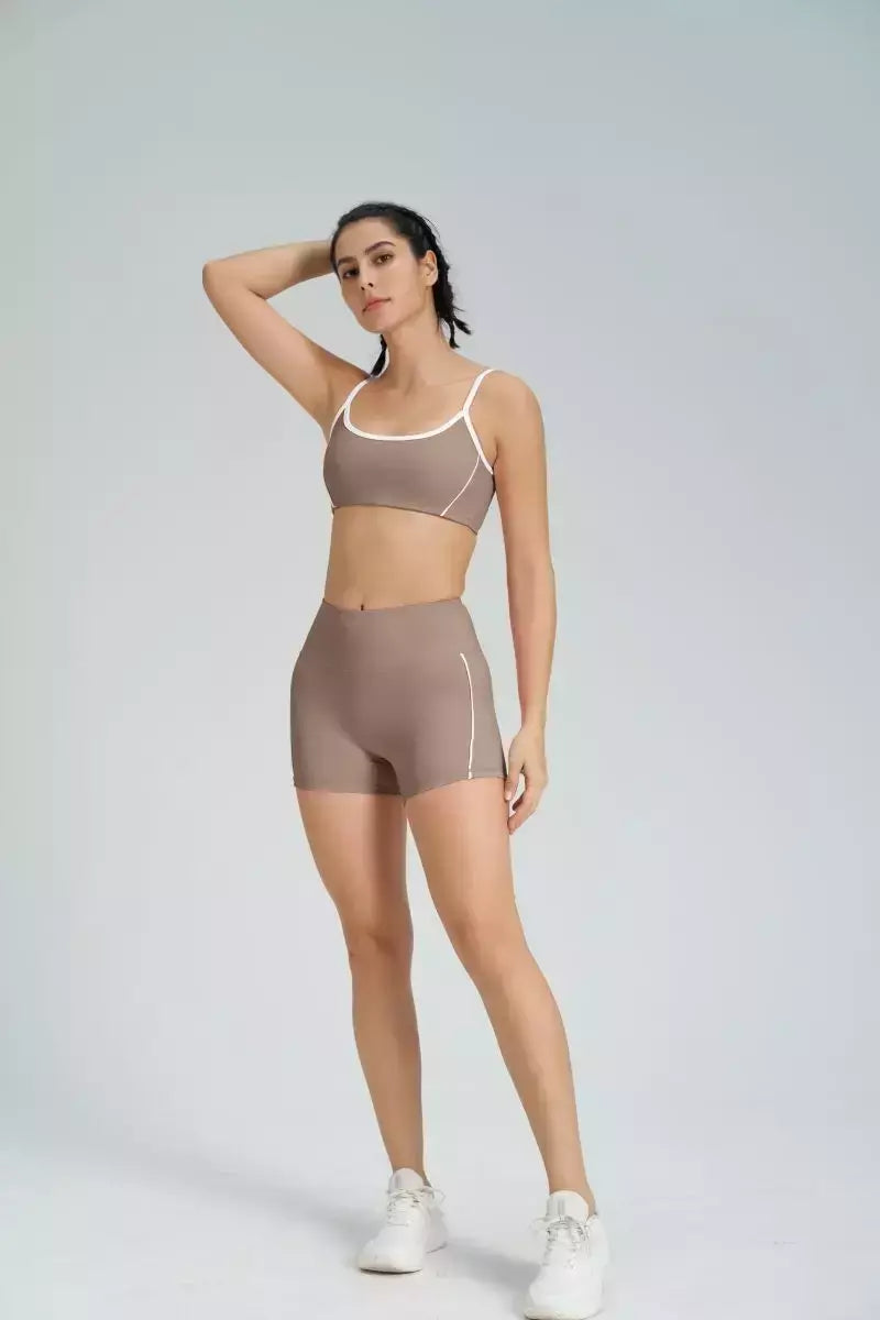 Terno de Yoga Patchwork de duas peças para mulheres, cintura alta Flare Leggings, roupas de treino Fitness Sportswear agasalho
