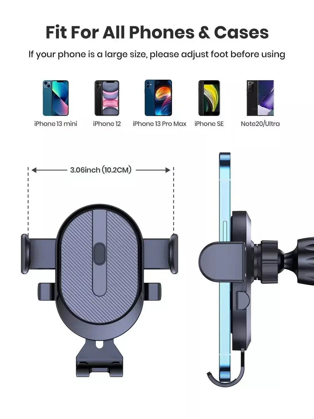 Suporte do telefone móvel do carro saída de ventilação de ar clipe gancho sensor gravidade suporte do carro triângulo gravidade fosco gps suporte para todos os celulares