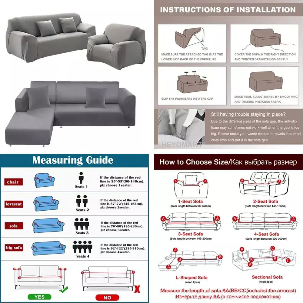 Capas de Sofá Elásticas Monocromáticas para Sala, Espessamento Slipcovers de Canto Seccional, Capa de Sofá, Forma L, Precisa comprar 2Pcs Cover