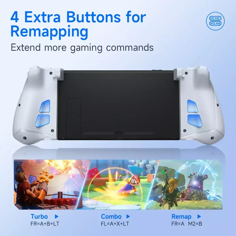 EasySMX S15 L/R Joypad ergonômico sem fio RGB controlador compatível com Nintendo Switch/OLED, giroscópio, Amiibo, efeito Hall