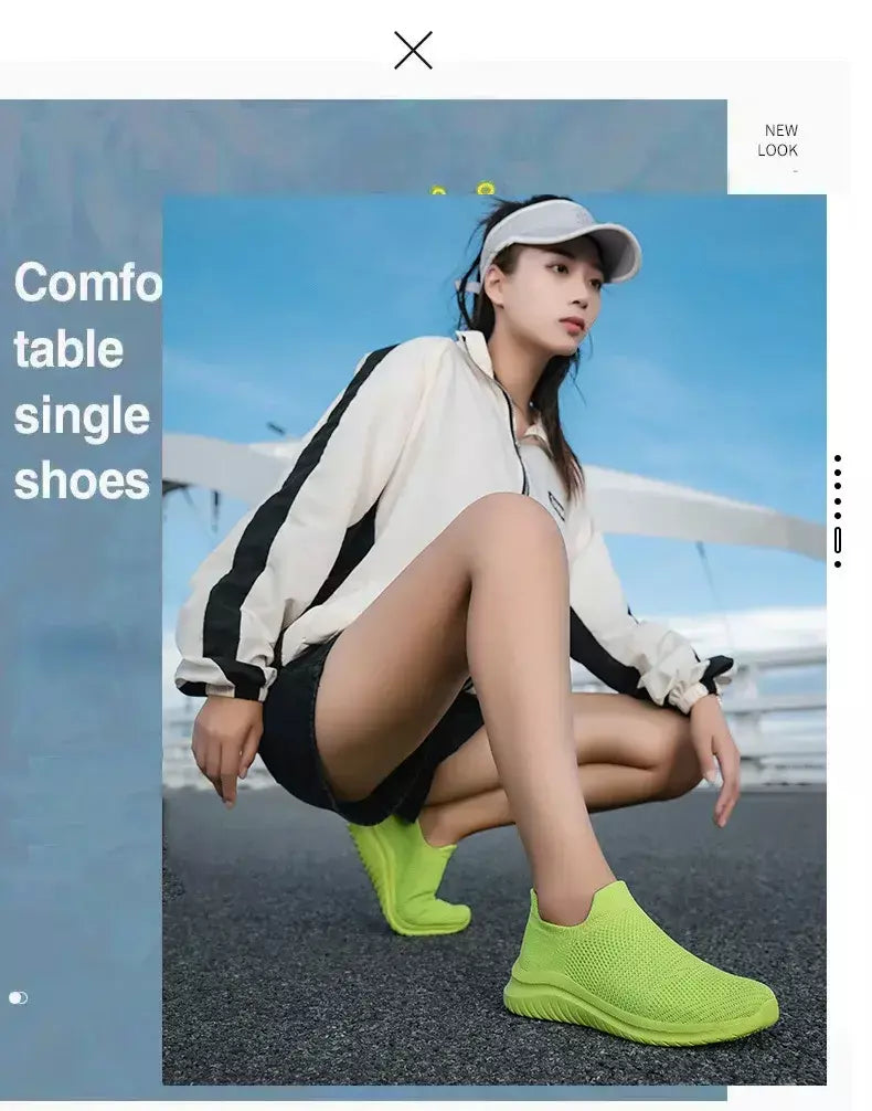 Sapatos masculinos tênis de malha respirável deslizamento em tênis de corrida ao ar livre antiderrapante casal jogging treinamento caminhadas sapatos esportivos