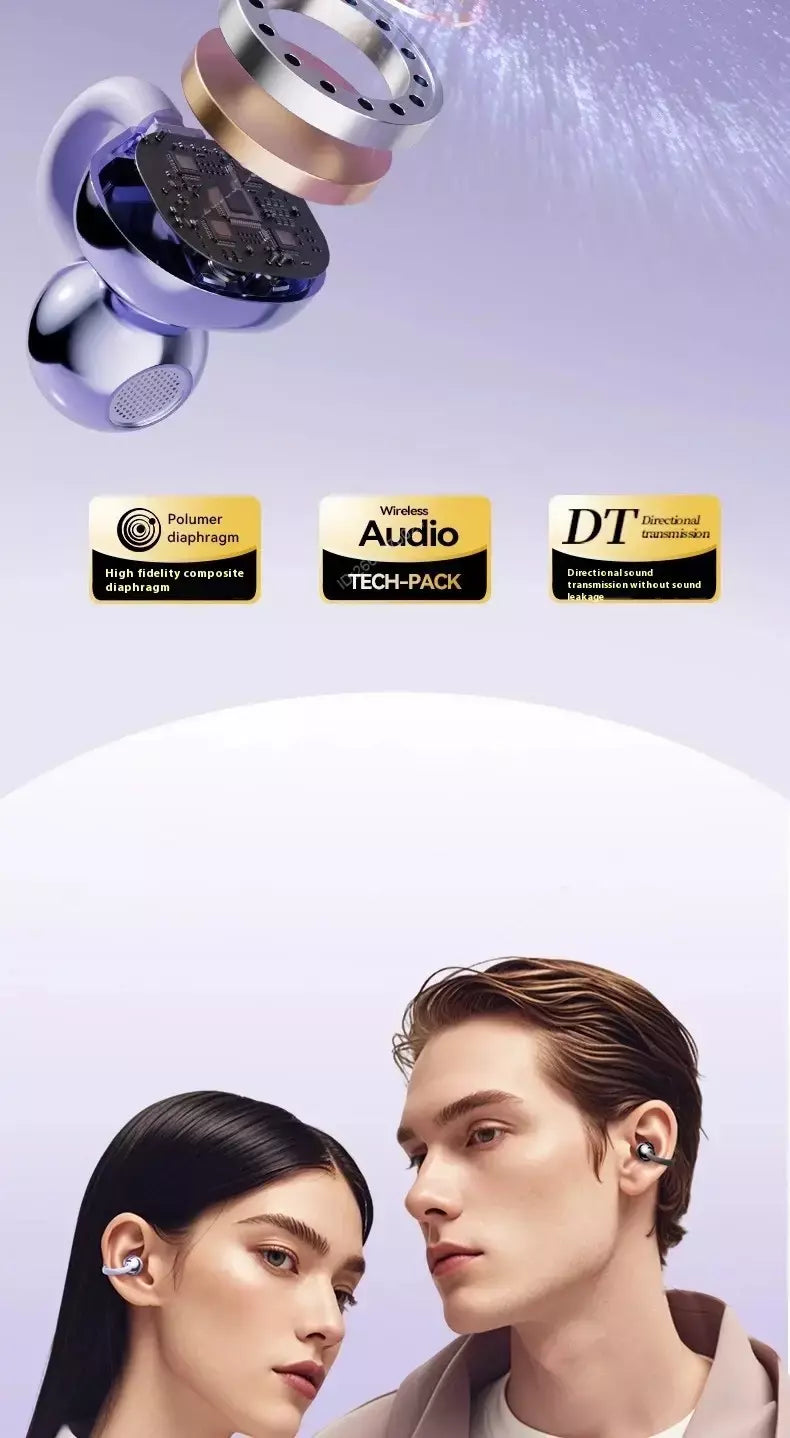 Xiaomi sem fio bluetooth q71 clip-on fones de ouvido alta qualidade som display led música esportes fone de ouvido