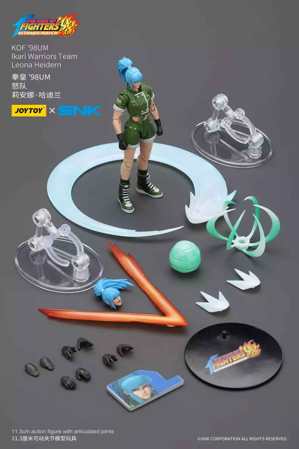 Joyotoy original rei dos lutadores 98um figura de ação kof 98um ikari guerreiros equipe herói 1/18 jogo estatueta modelo brinquedos personalizados