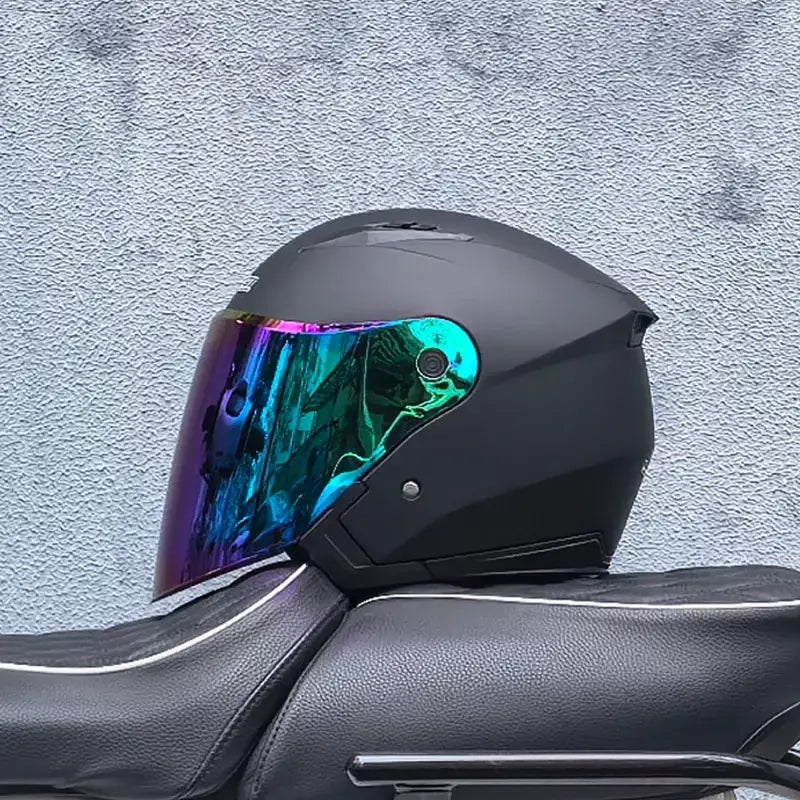 Capacete de motocicleta masculino e feminino quatro estações capacete para motocicleta cascos para moto lente dupla