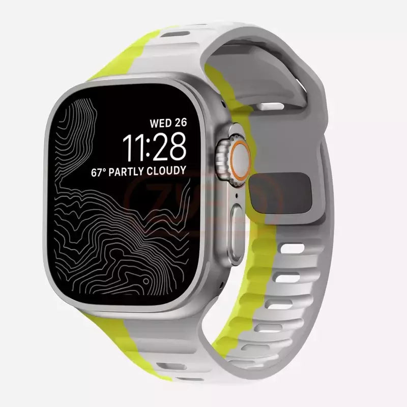 Pulseira esportiva para apple watch ultra 9 8 7 6 se 5 pulseira leve de silicone macio para iwatch 38mm 40mm 42mm 44mm 45mm 49mm