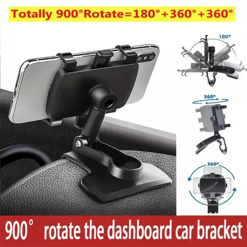 2025 Novo Universal 360 ° Rotação suporte do telefone do carro suporte painel clipe de montagem gps suporte do telefone móvel do carro no carro