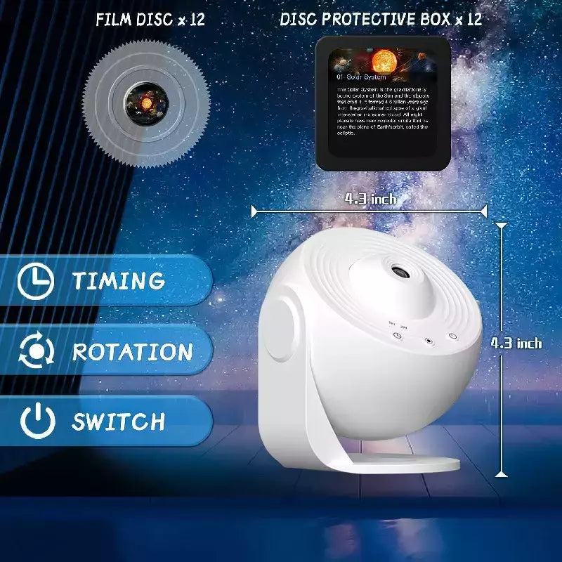 Projetor LED Starry Sky para crianças, projetor Galaxy, lâmpada noturna do planetário, sala decorativa, Kids Gift, rotação de 360 °