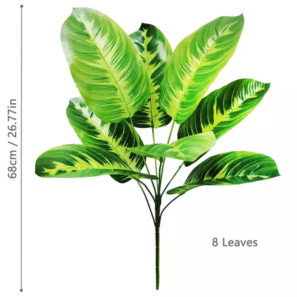 Palmeira tropical artificial 60-90-120cm(47,2 pol.) folhas de planta de banana falsa toque real planta de plástico strelitzia para jardim doméstico