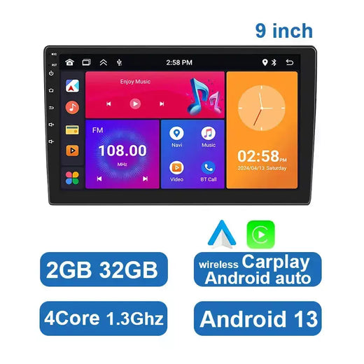 Essgoo rádio automotivo universal sem fio carplay android auto 7 9 10 "reprodutor multimídia 2 din carro estéreo wifi gps ips autoradio