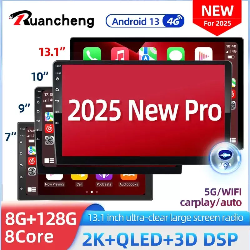 Android 13 2 din rádio do carro carpla auto 7 9 10 13.1 Polegada universal wifi gps áudio reprodutor multimídia para nissan toyota kia honda