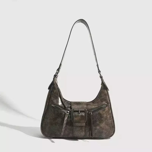 Bolsas de ombro de couro PU para mulheres, design de cinto retrô bolsas vintage pequenas femininas, bolsa transversal axilar, bolsas da moda, Y2K, 2024