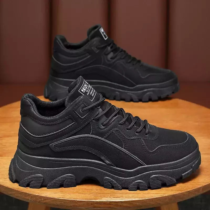 Sapatos de sola grossa masculina, botas de deserto, táticas calorosas, strappy nu, moda ao ar livre, novo, inverno, 2023