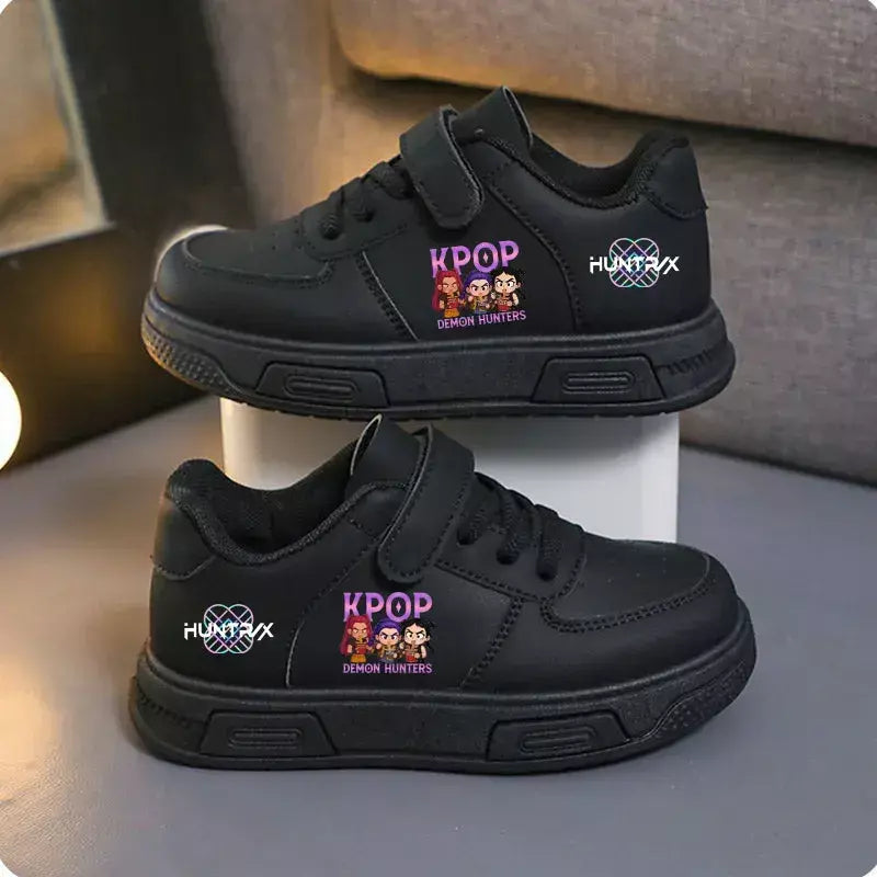 2025 kpop demon hunters crianças sapatos casuais outono dos desenhos animados crianças tênis para meninas bonito da criança estudante tênis de corrida presente