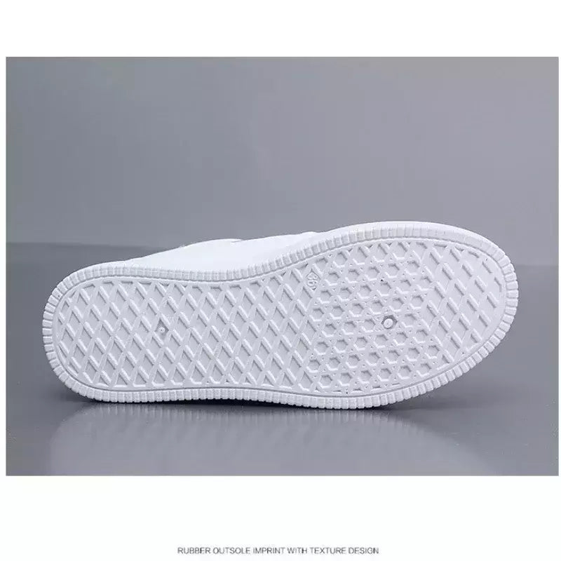 Calçado esportivo casual resistente ao desgaste para mulheres, tênis feminino respirável, sapatos brancos simples para senhora, novo, 2024
