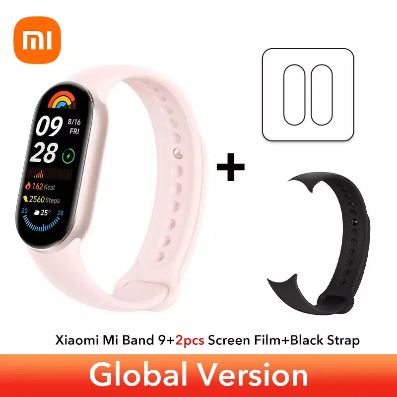 Versão global xiaomi banda inteligente 9 1.62 display amoled spo2 monitoramento 21 dias de vida útil da bateria mais de 150 modos esportivos smartband