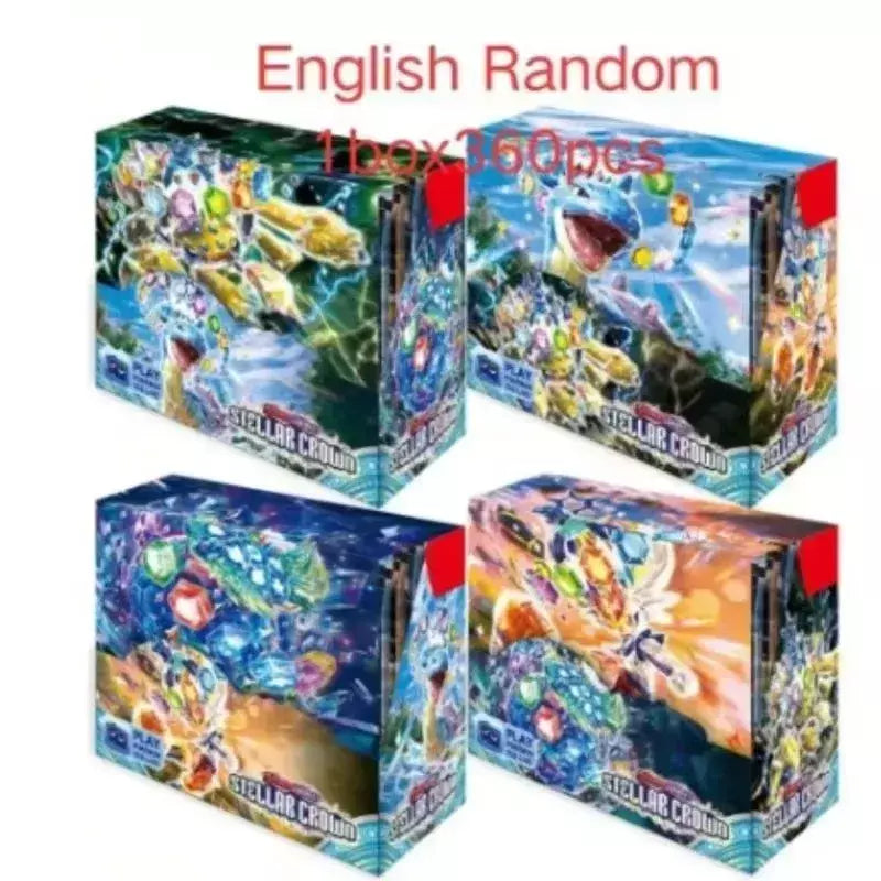 Evolutions prismáticas 360 peças cartão pokemon viagem juntos coroa stellar 151 ultra prisma inglês impulsionador cartão de transação de batalha