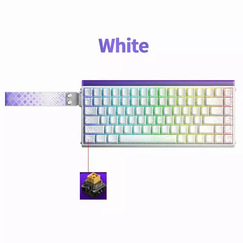 AULA HERO84 HE Interruptor magnético Teclado mecânico com fio RGB Música Ritmo 8K Teclado de taxa de retorno Acessórios de computador para jogadores