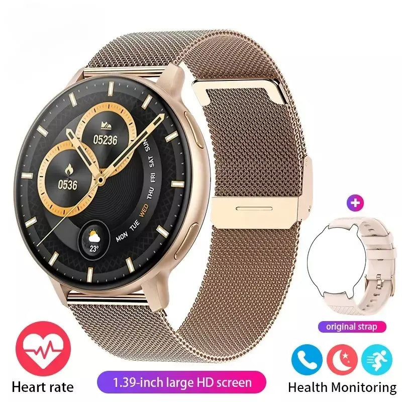 Xiaomi chamada relógio inteligente feminino mostrador personalizado relógios de aço masculino esportes rastreador fitness freqüência cardíaca smartwatch para android