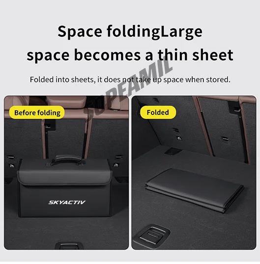Caixa organizadora de porta-malas de carro, caixa traseira, armazenamento de arrumação, para mazda 3 6 skyactiv atenza cx30 cx60 cx70 cx3 cx5 cx9 mx5 bt50 bl