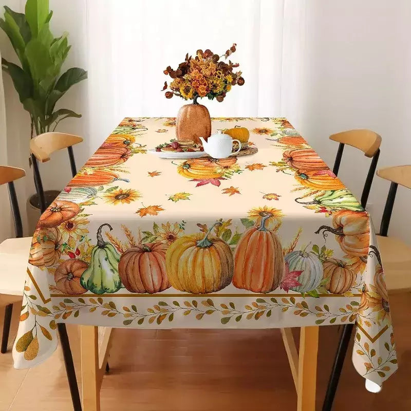 Pumpkin Pattern Retangular Toalha De Mesa, Decoração De Casa, Dia De Ação De Graças, Mesa De Festa, Ao Ar Livre, Outono