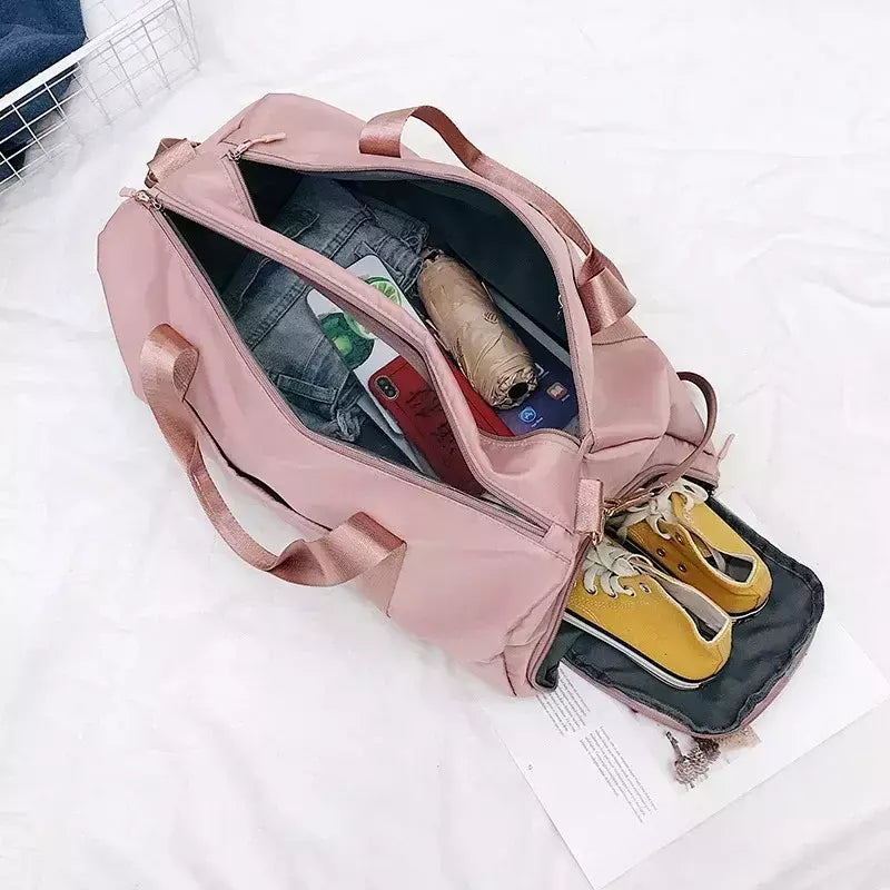 Impermeável Nylon Sports Gym Bags para Homens e Mulheres, Bolsa de Viagem, Yoga Mat, Sapatos Compartimento, Treinamento, Fitness, ao ar livre