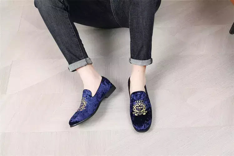Sapatos de couro de camurça para homens, sapatos de casamento, sapatos baixos Oxford, mocassins bordados, tamanho grande, alta qualidade, designer, luxo, festa